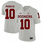Oklahoma Sooners 10 Steven Parker White College Football Jersey Dzhi,baseball caps,new era cap wholesale,wholesale hats
